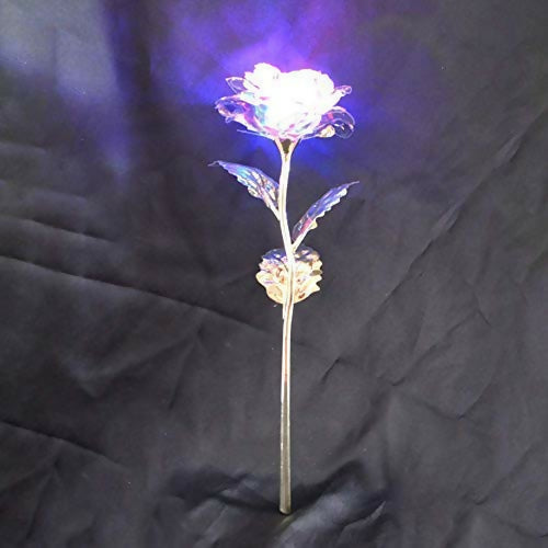 Elegant Galaxy Rose – Iridescent Artificial Flower Decoration for Home, Office, or Romantic Gift – Perfect for Anniversary, Valentine's Day, or Table Centerpiece Display