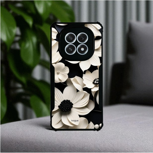 Black & Bloom Mobile Cover For OPPO F29