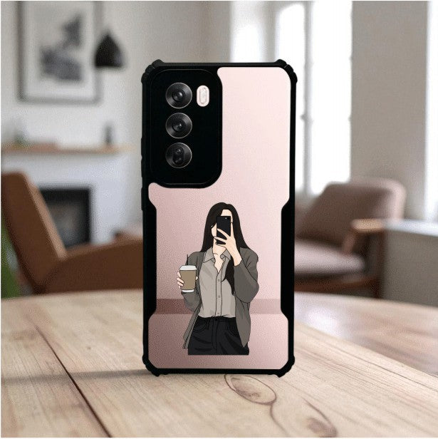 Coffee Girl Mobile Cover For Oppo Reno 12 Pro
