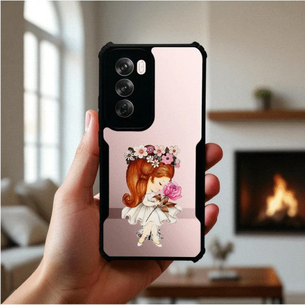 Flower Girl Mobile Cover For Oppo Reno 12