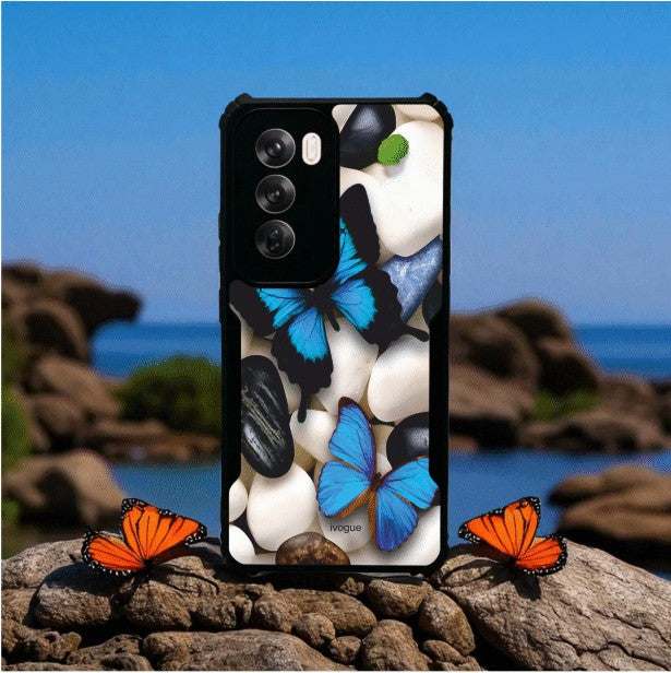 Blue Wings Beauty Mobile Cover For Oppo Reno 12