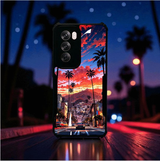 Palm City Nights Mobile Cover For Oppo Reno 12