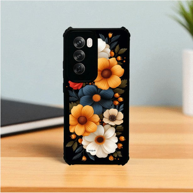 Retro Petals Mobile Cover For Oppo Reno 12 Pro