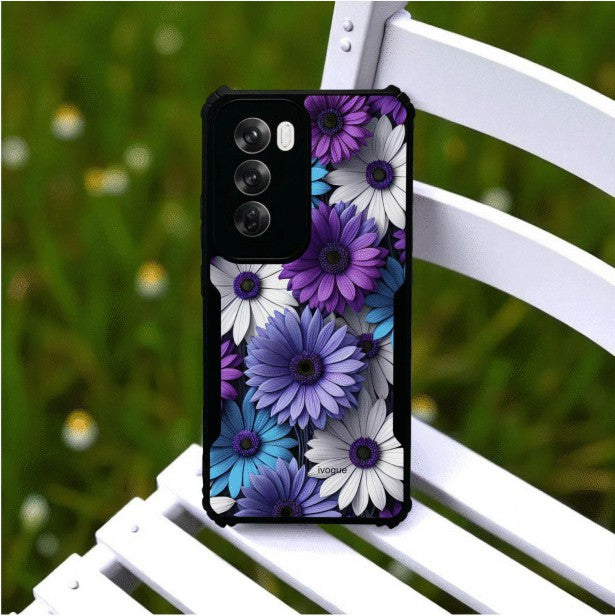 Violet Bloom Mobile Cover For Oppo Reno 12
