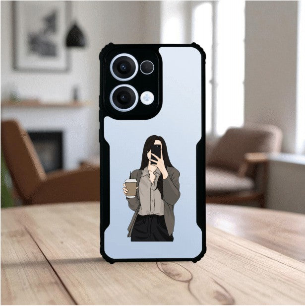 Coffee Girl Mobile Cover For OPPO Reno 13