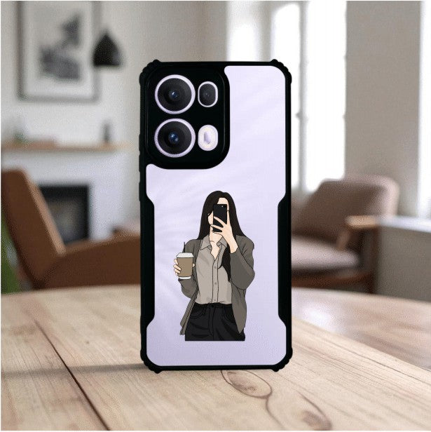 Coffee Girl Mobile Cover For Oppo Reno 13 Pro