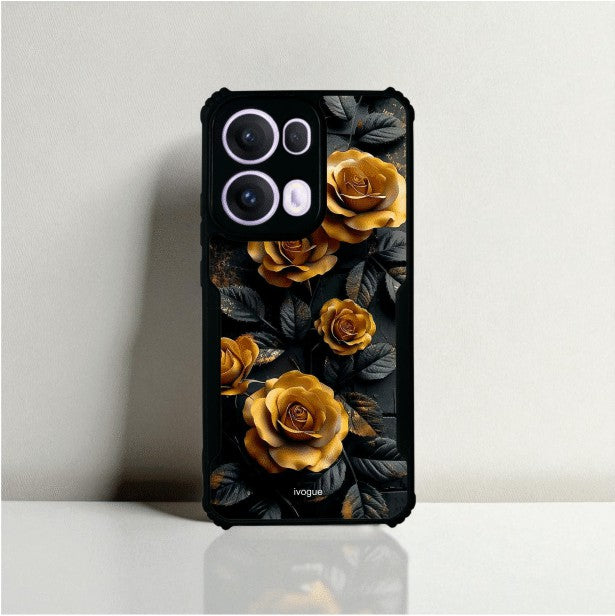 Golden Rose Mobile Cover For Oppo Reno 13 Pro