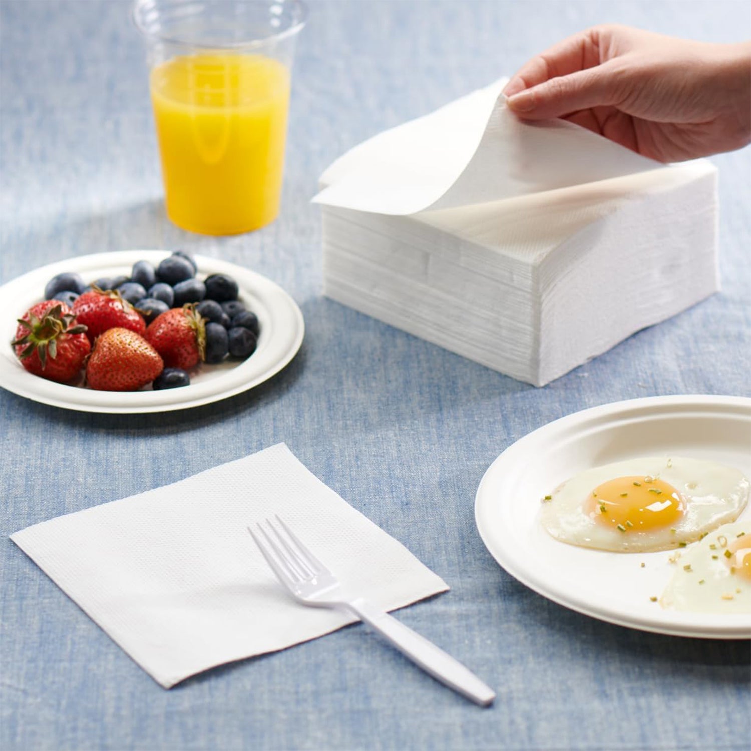 Soft & Absorbent Disposable Tissue Paper / Napkins Set (50 Pc)