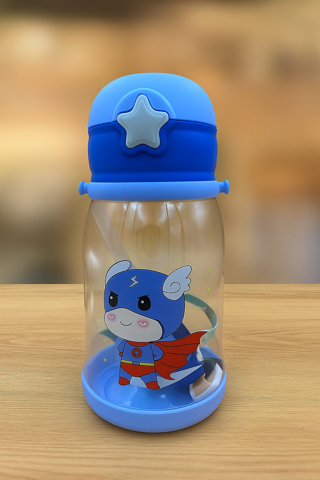 Kids Water Bottle – BPA-Free with Strap & Antler Lid Cute Sipper Water Bottle with Straw Shoulder Strap Leakproof Deer Design Water Bottle for Students Best Birthday Return Gifts