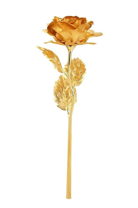24K Gold Foil Artificial Rose with Gift Box | Eternal Golden Rose for Valentine’s Day, Anniversary, Birthday, Wedding, Mother’s Day & Romantic Gifts for Wife, Girlfriend, Mom & Loved Ones