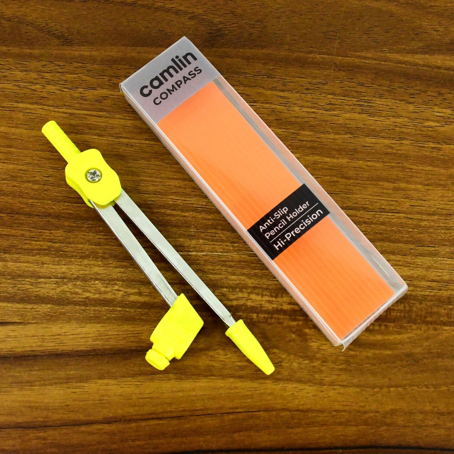 Camlin Compass – Durable Metal Body with Yellow Grip