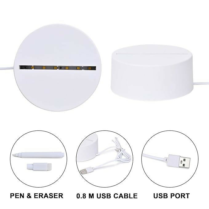 "Personalized LED Acrylic Message Board Lamp with Love Note Design – USB Rechargeable Night Light with Pen for Writing Custom Messages, Ideal for Anniversary, Valentine's Day, or Bedroom Decor