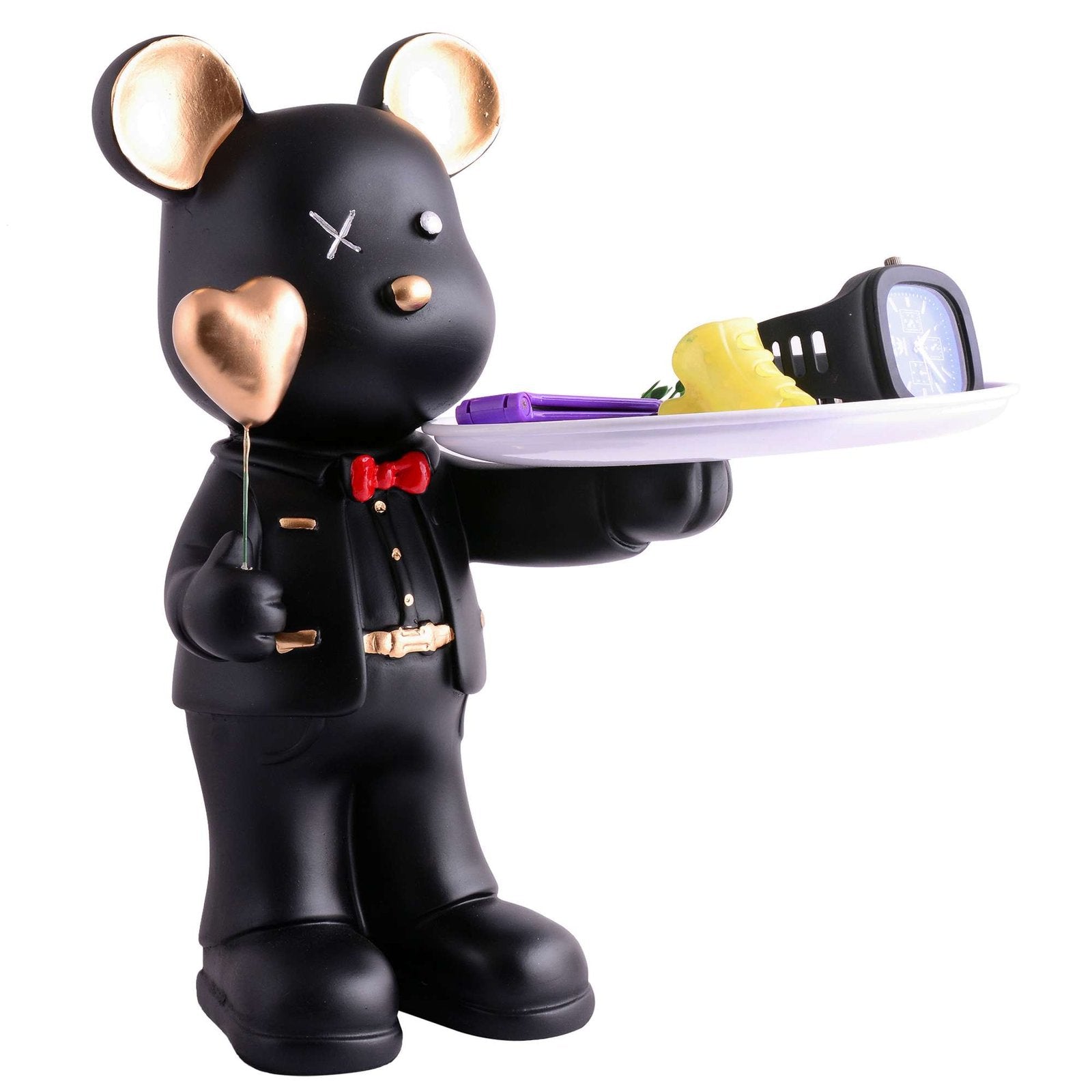 Cool Taddy Bear Showpiece for Home Decorative Showpiece | Taddy Bear with Paltter Statue for Home Decor Showpiece | Home Kitchen Decor | Office Decorative Item -4