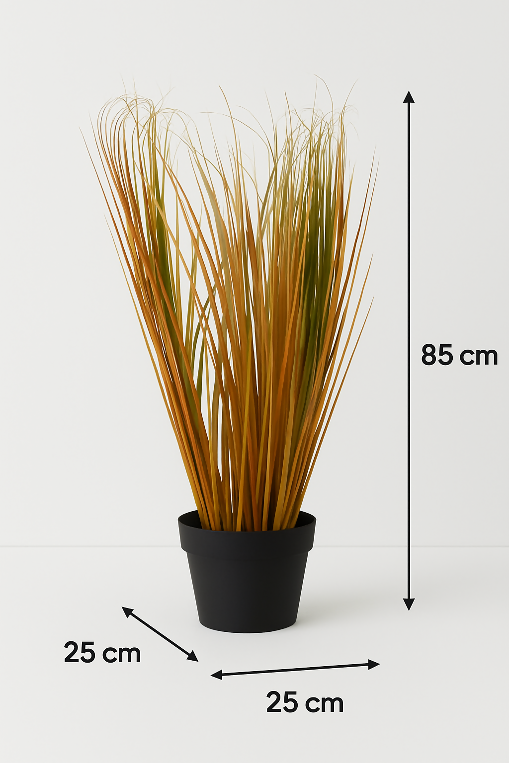 HOME DECOR Tall Artificial Dried Grass Plant in Black Pot – Decorative Faux Grass for Home Decor, Living Room, Corner Table, Balcony, or Office – Realistic Look, No Maintenance Indoor Plant