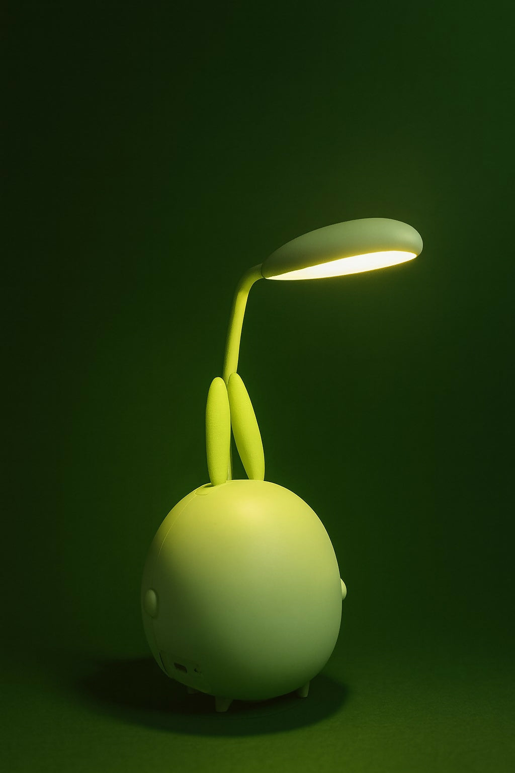 Cute Bunny Face Night Lamp with LED Desk Light – USB Rechargeable, 360° Flexible Hose, Eye-Caring Study & Reading Light for Kids Bedroom, Study Table & Home Décor