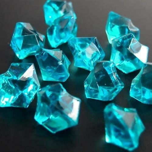 Aqua Blue Decorative Acrylic Ice Crystals Stone