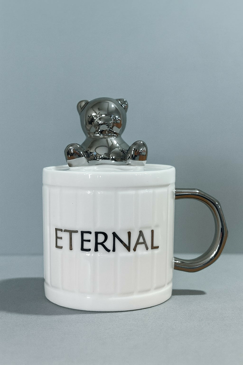 Eternal Ceramic Mug with 3D Bear Lid & Metallic Handle | Premium Coffee & Tea Cup with Cute Teddy Design | Gift Mug for Birthday, Anniversary, Valentine’s Day & Office Use