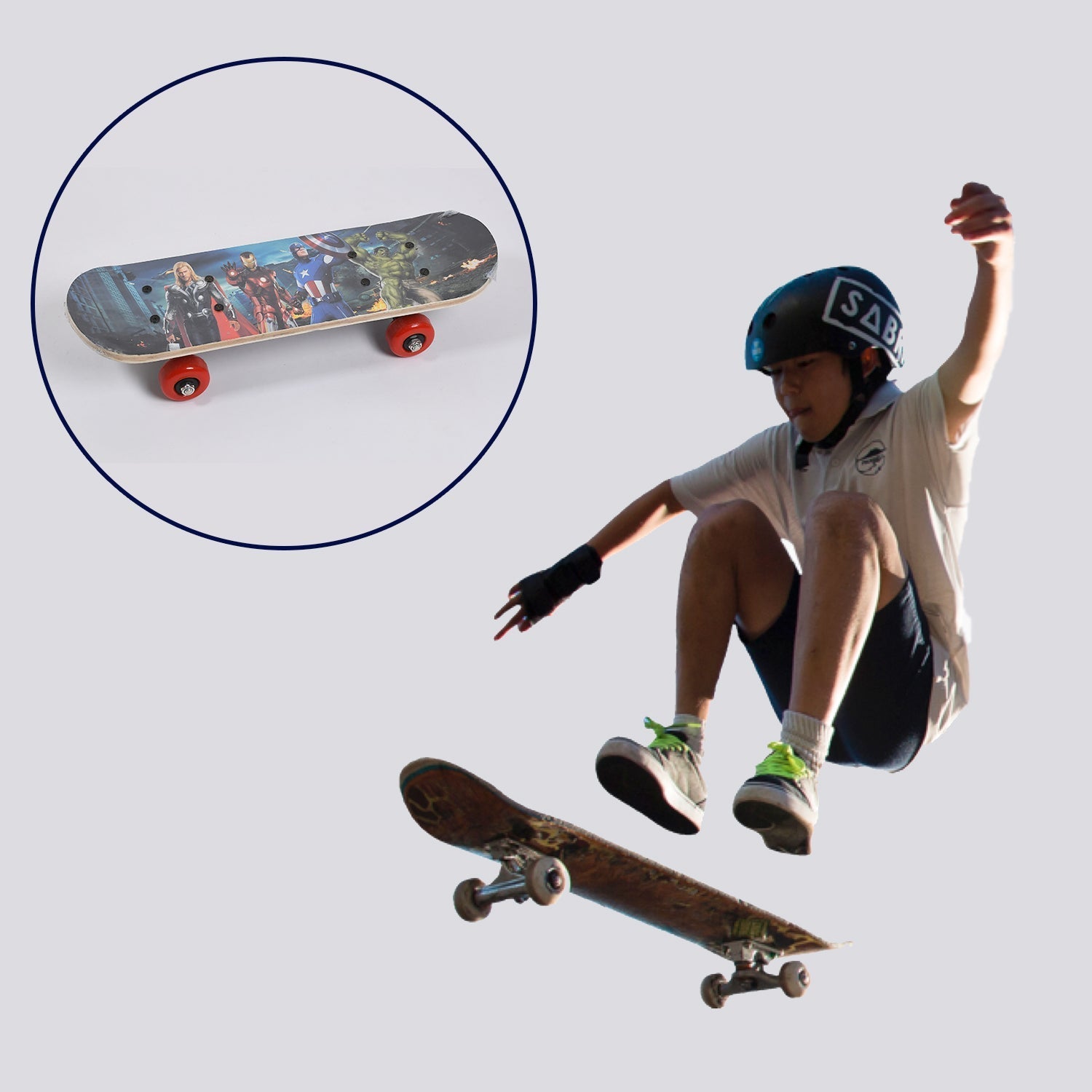 Knx Lightweight Wood Skateboard for Kids, Teens, Adults