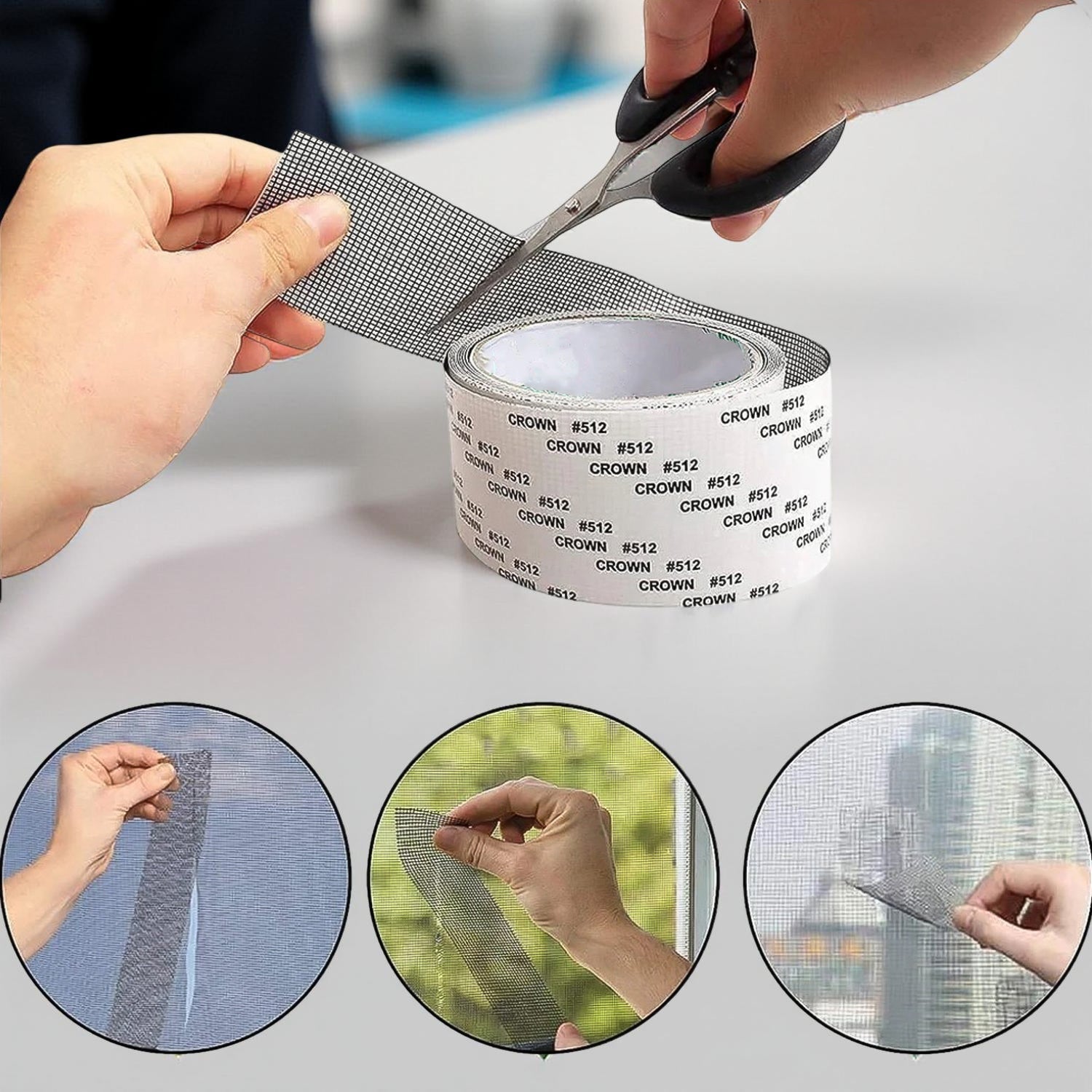 Self-Adhesive Mosquito Net Repair Tape – 2M x 5CM Roll – 1 Pc