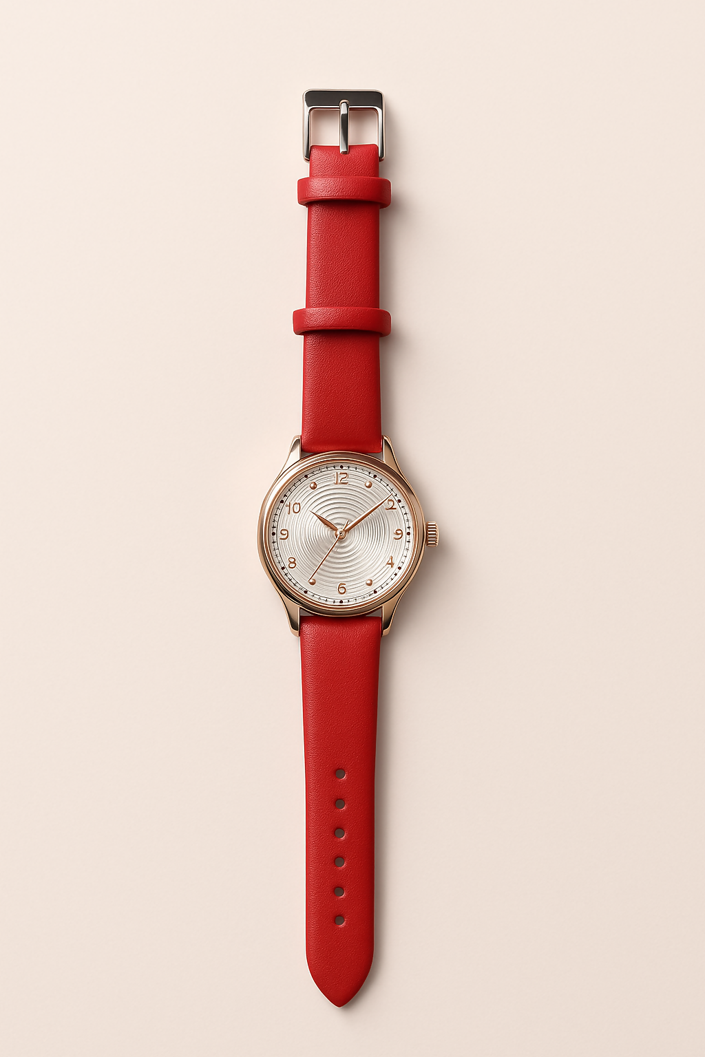 Luxury Red Gift Set for Women – Stylish Analog Wrist Watch with Matching Glitter Heart Keychain and Tassel Charm in Premium Orange-Gold Satin Box – Elegant Birthday, Anniversary, or Valentine’s Day Present