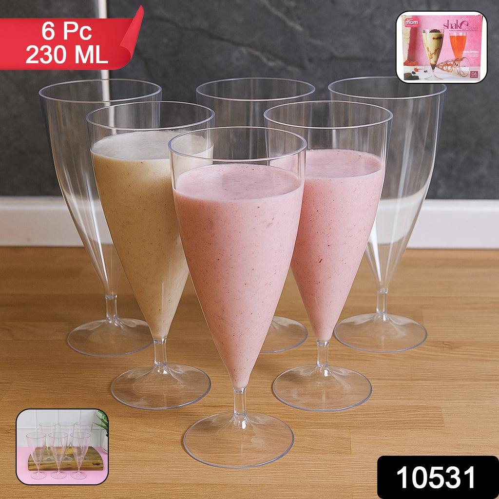 Supermom Plastic Shake Coco Glass Set (230ML / 6 Pc)