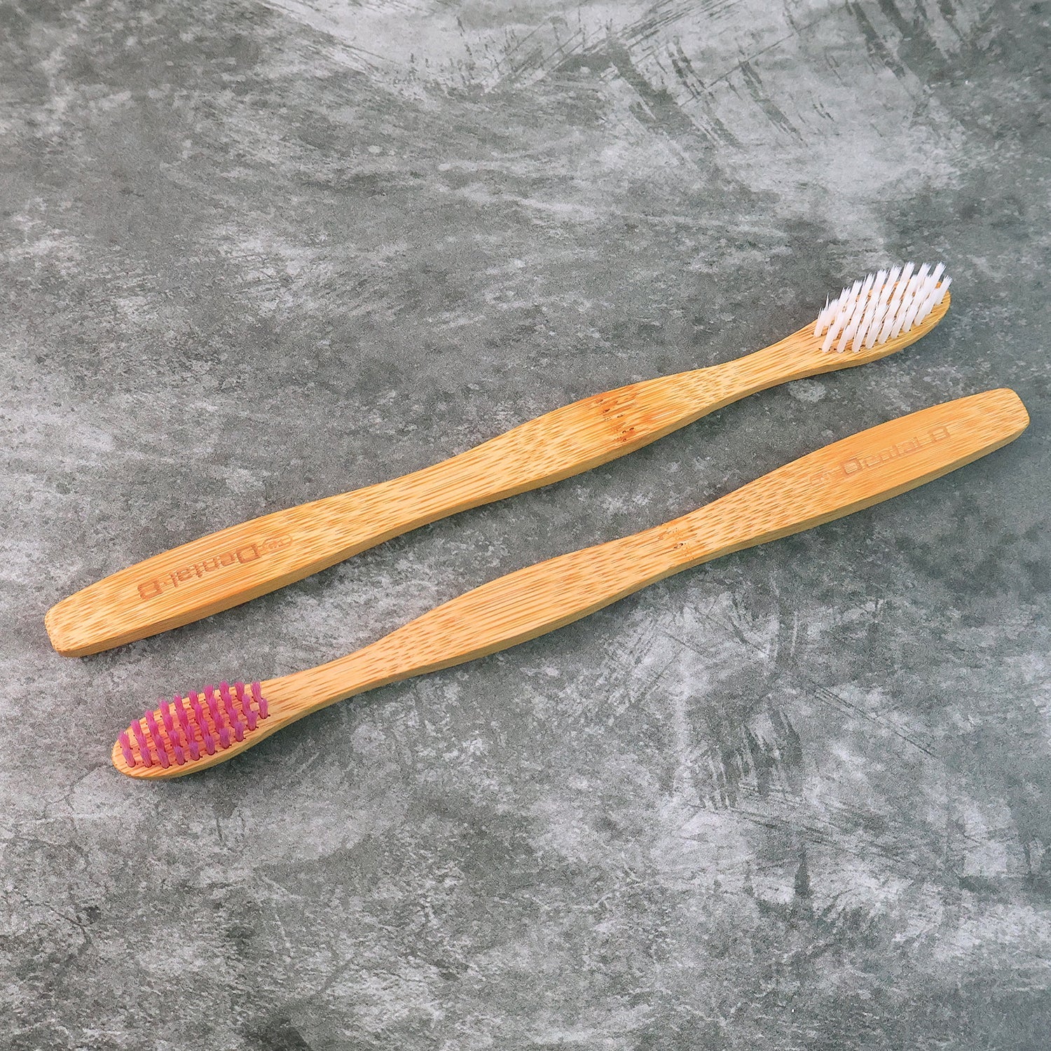 Eco-Friendly Natural Bamboo Toothbrush with Medium Bristles (2 Pc)