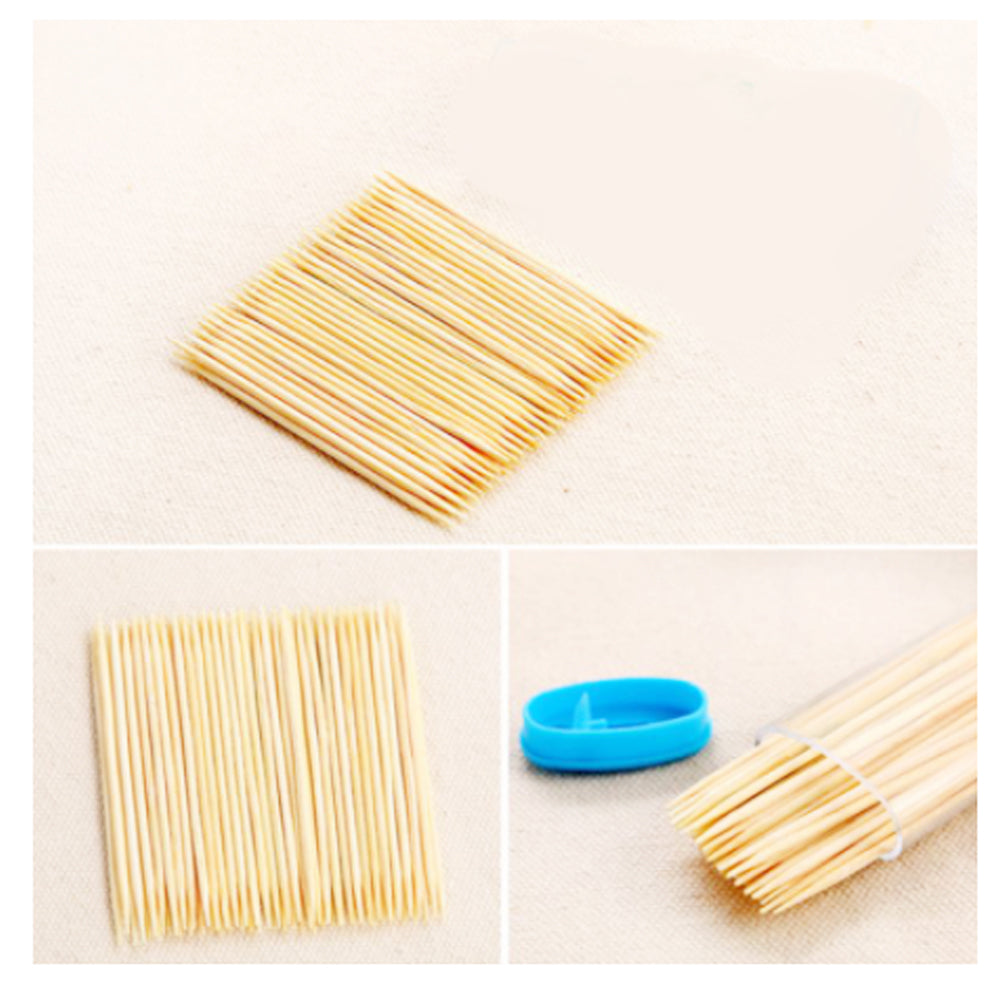 Bamboo Toothpicks with Dispenser Boxq