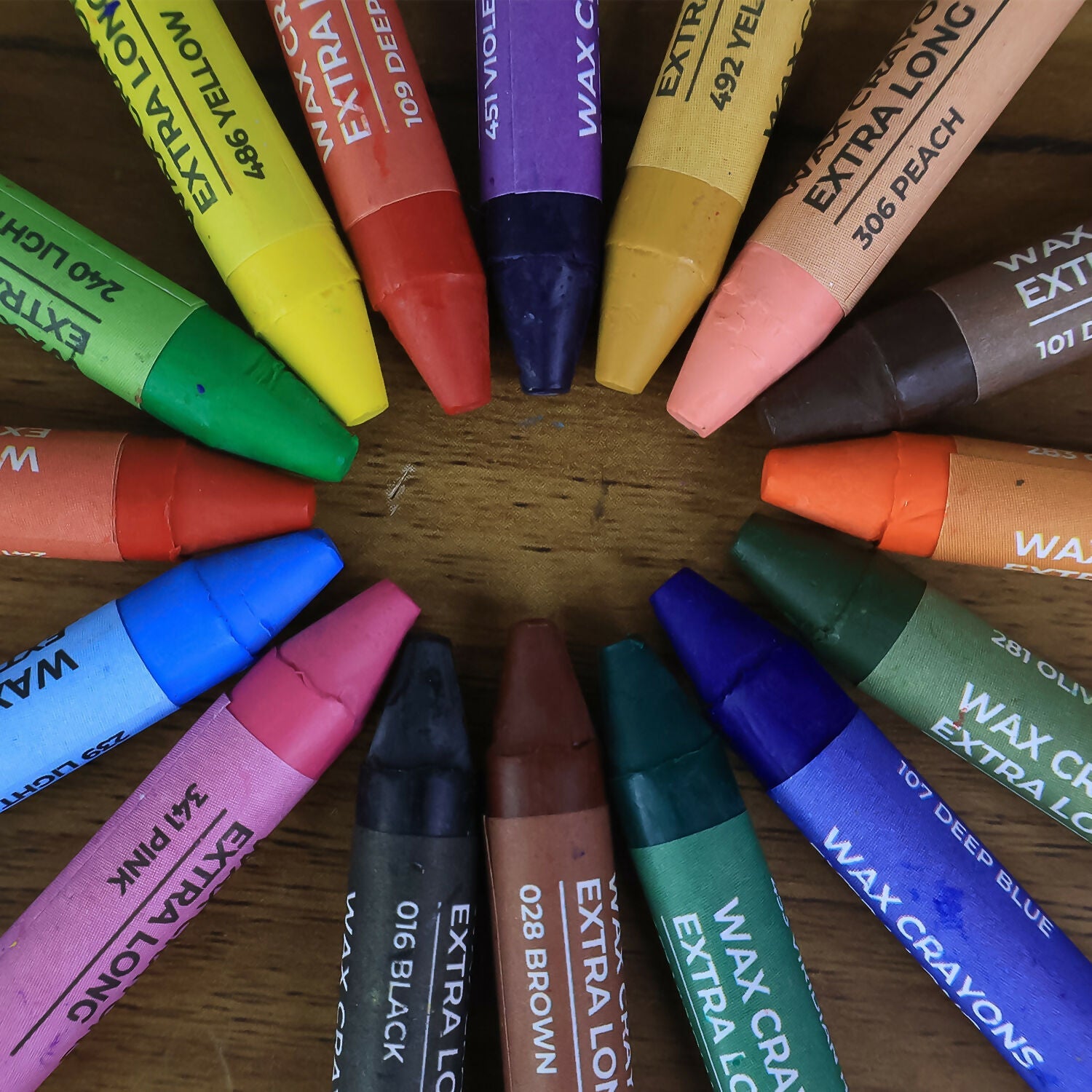 Camlin Wax Crayons Extra Long – 16 Bright Shades for Smooth Colouring
