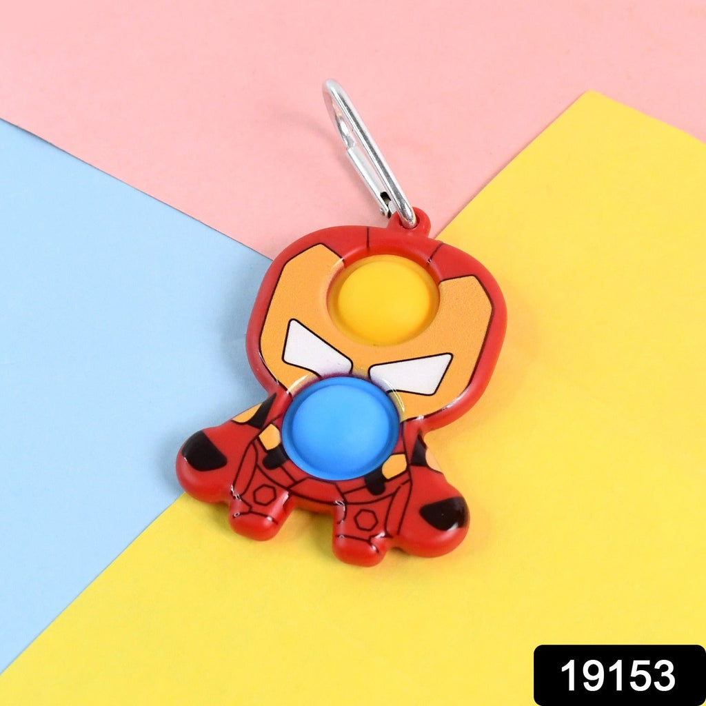 Themed Iron Man Shape Keychain Pop It Toy (1 Pc)