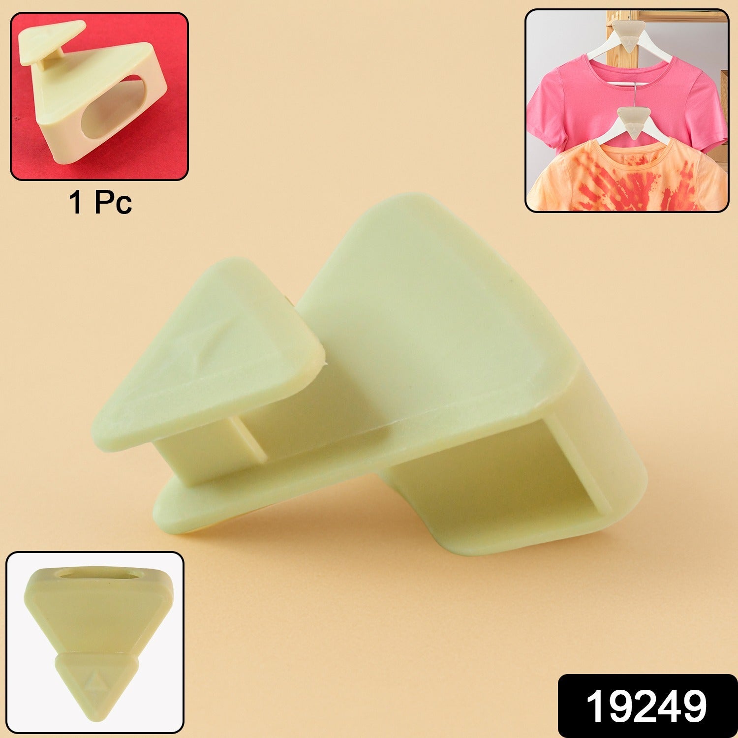 Multi-Functional Plastic Triangle Hanger Connector Hooks (1 Pc)