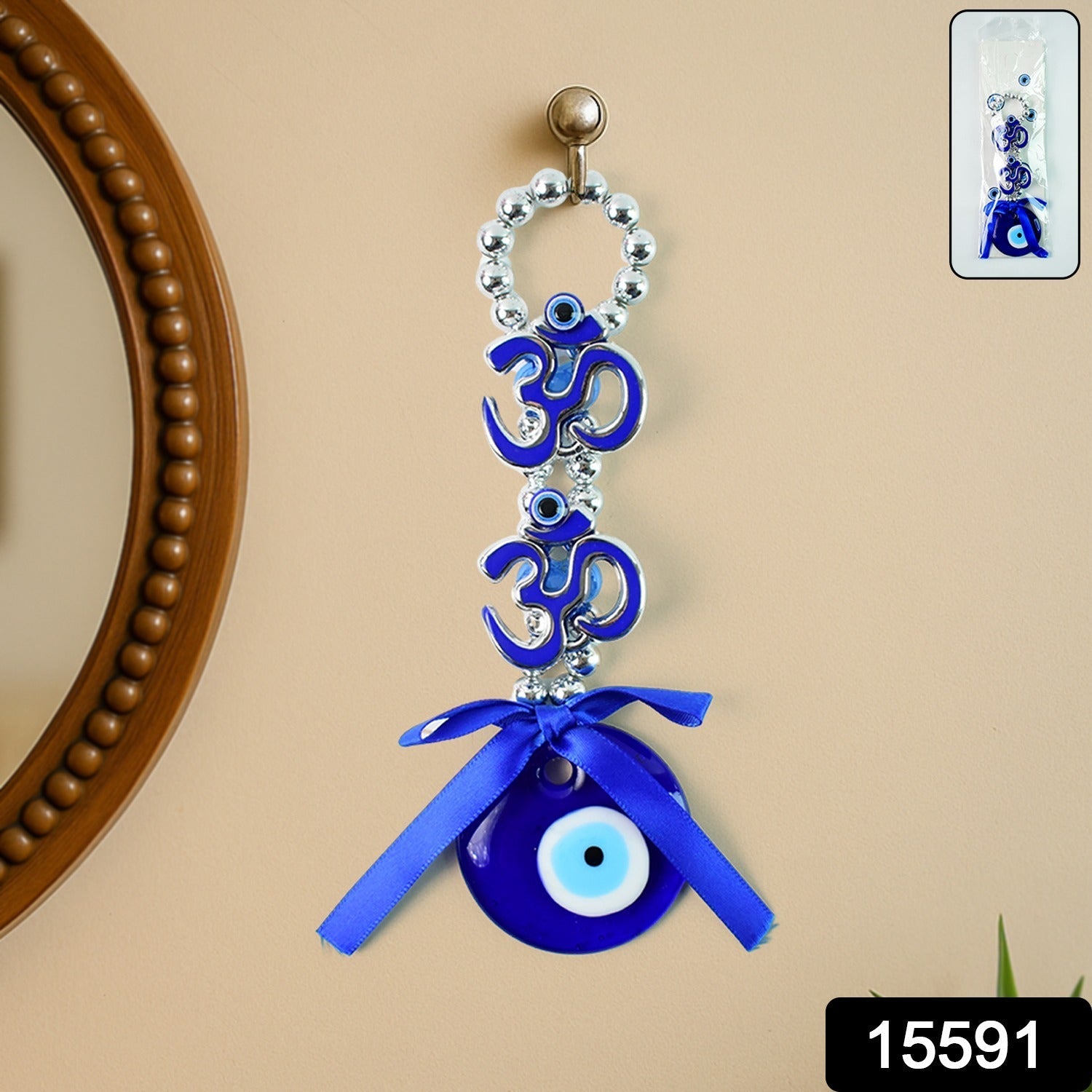 Decorative Double OM Symbol Evil Eye Hanging (1 Pc)