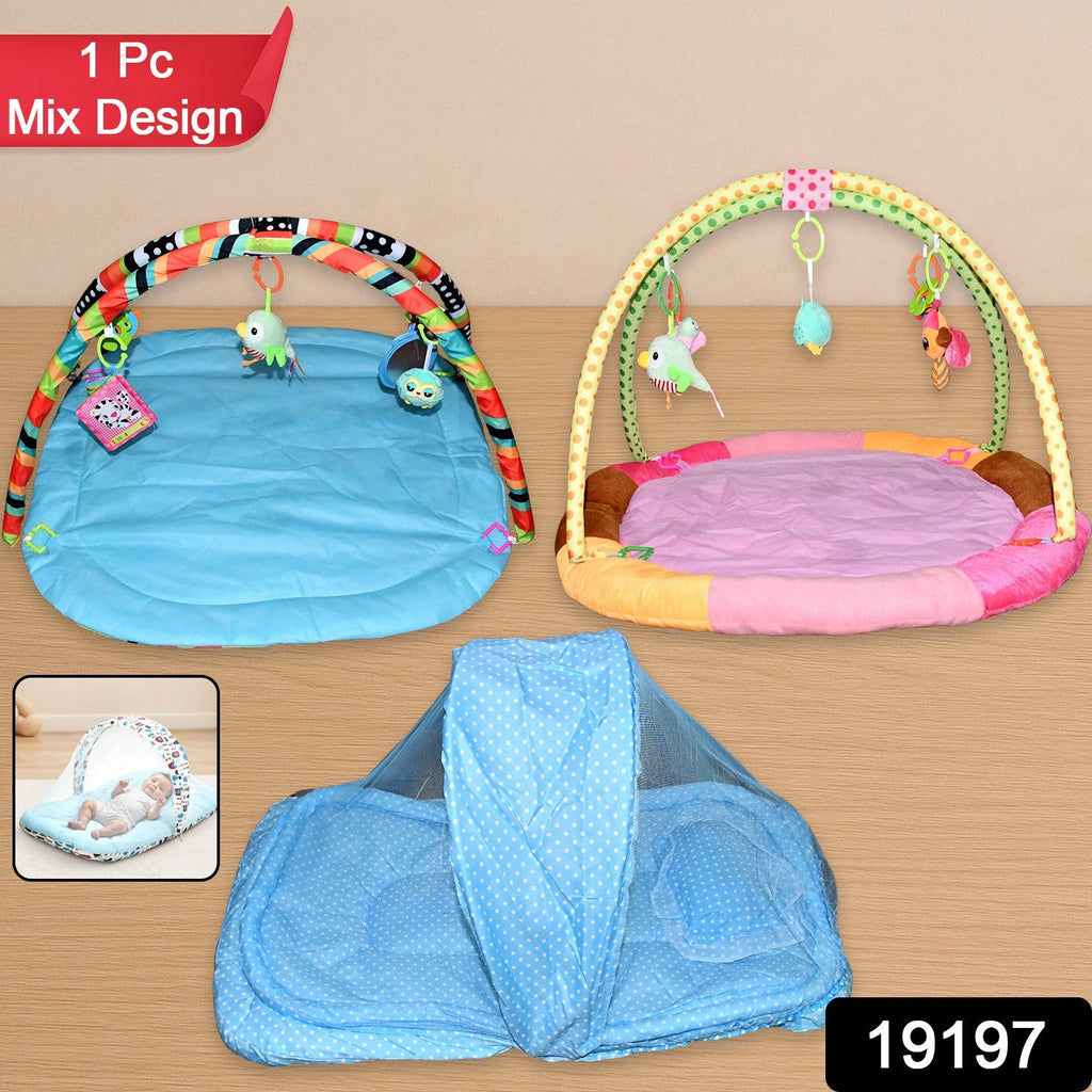 Multipurpose Baby Play Gym and Sleeping Mat (Mix Design / 1 Pc)