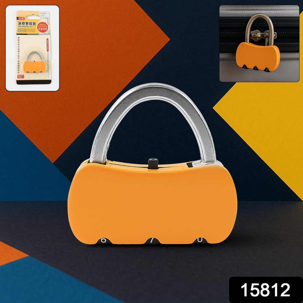 Portable Security 3-Digit Combination Travel Lock (1 Pc)
