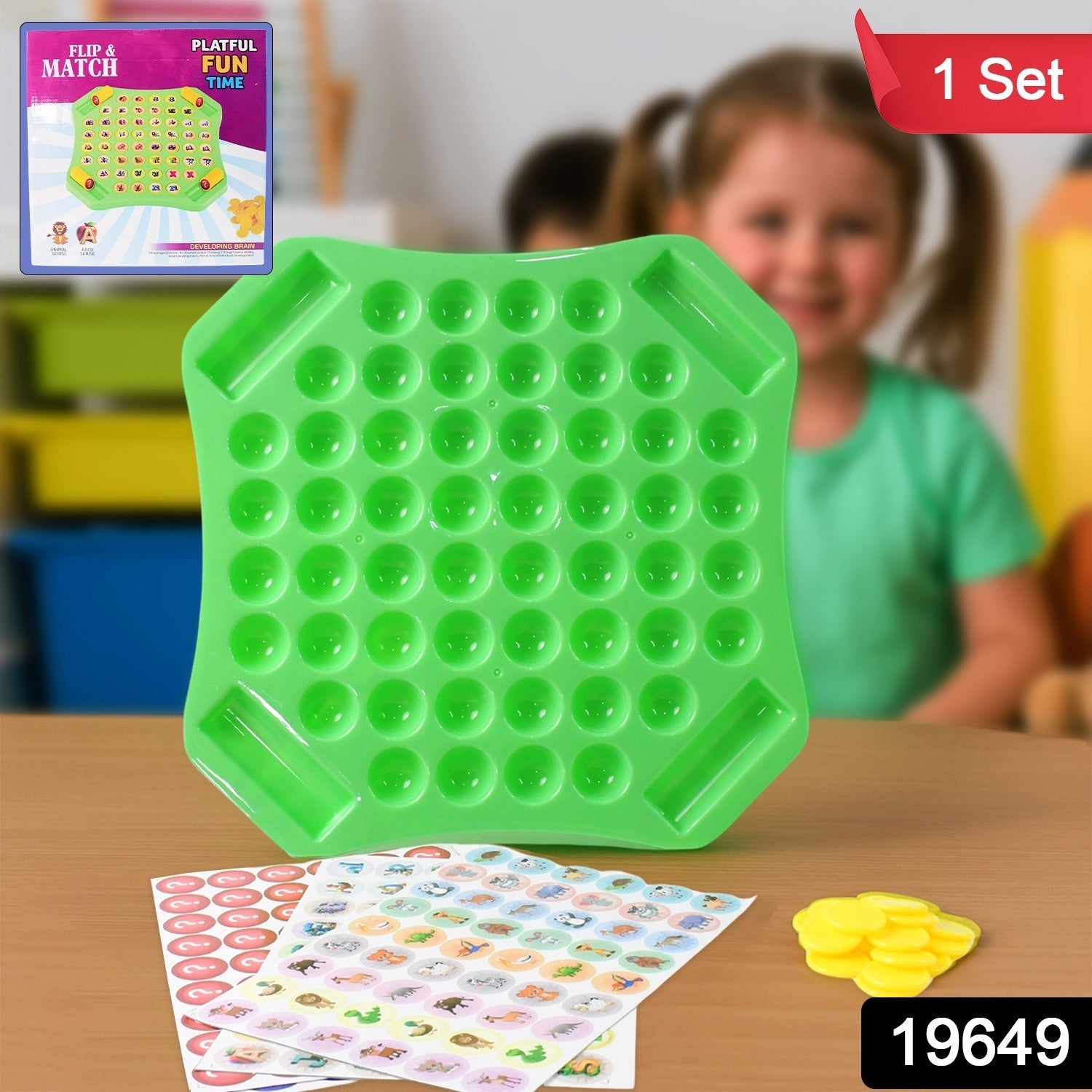 Flip & Match Educational Puzzle Game Toy (1 Set)