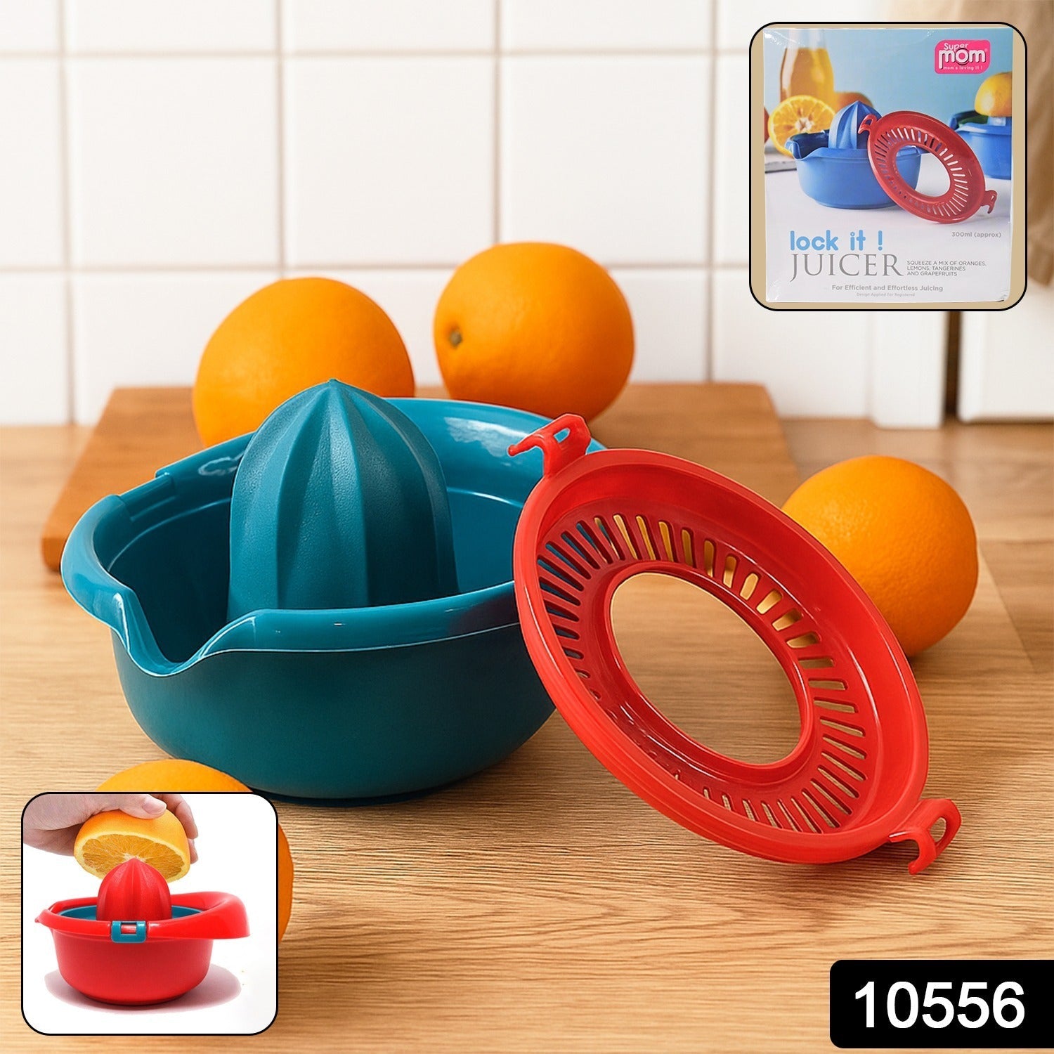 Supermom Plastic Premium Manual Hand Press Citrus Juicer (1 Pc)