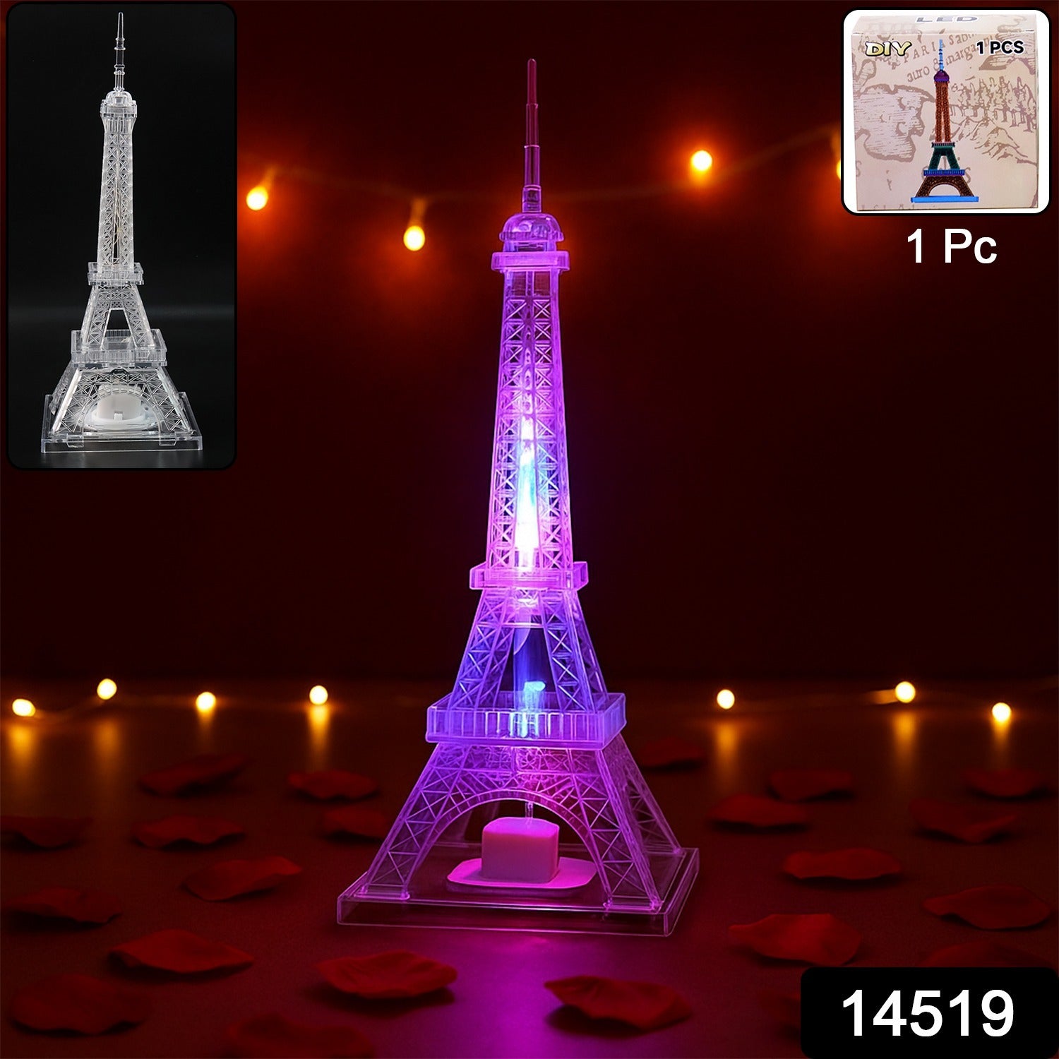 LED Eiffel Tower Decorative Night Light (1 Pc)