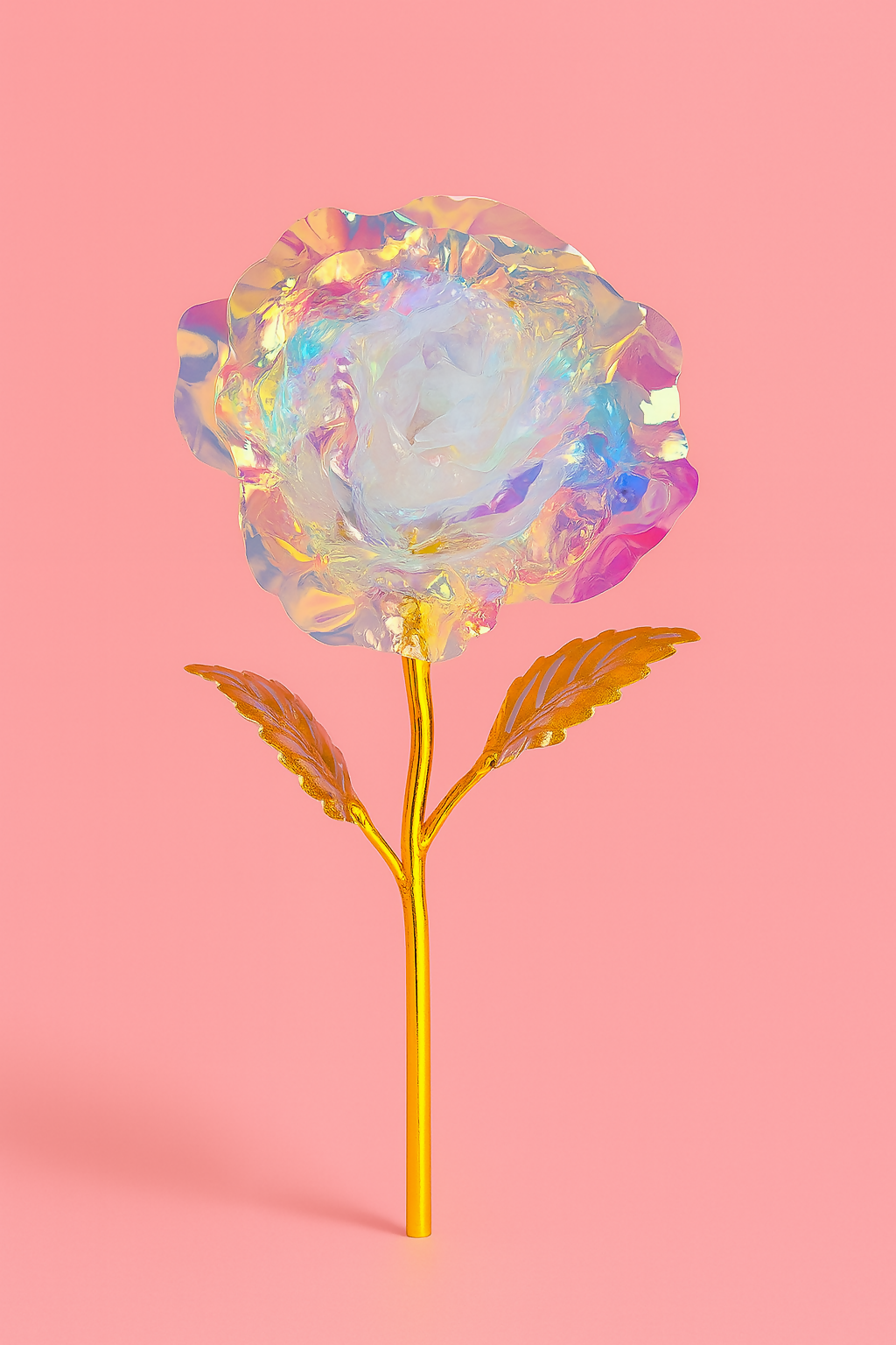 24K Gold Foil Artificial Rose with LED Light in Elegant Gift Box | Multicolor Galaxy Flower with Stand, Certificate & Ribbon – Romantic Gift for Valentine, Anniversary, Birthday, Mother's Day