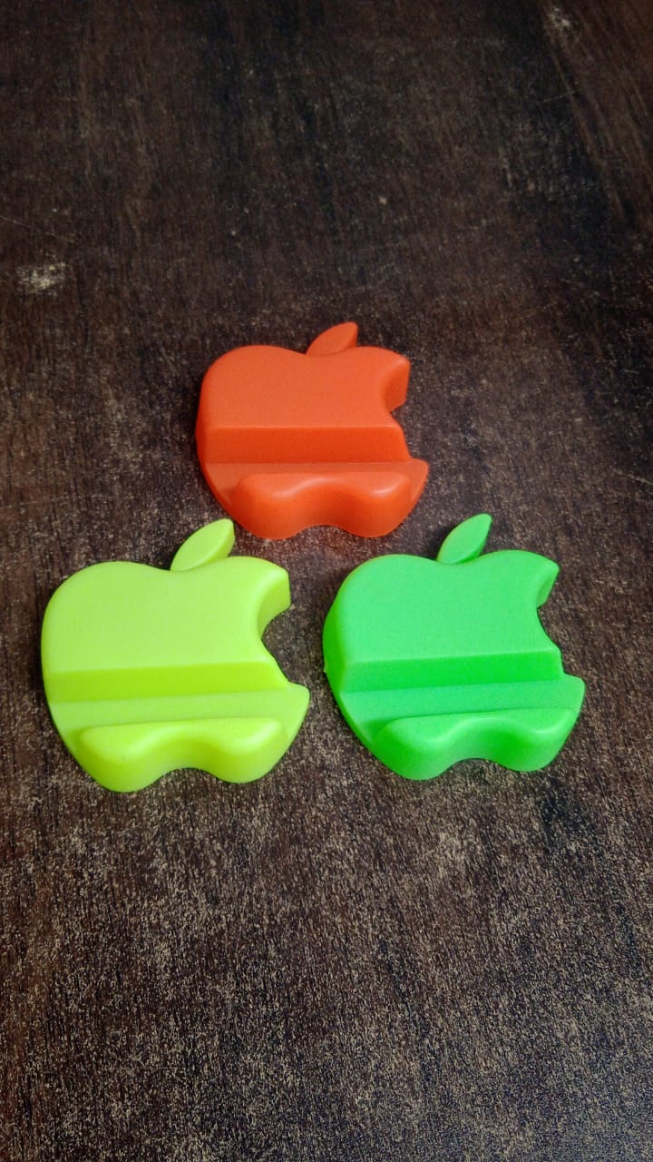 Customized / Personalized Apple-Shaped Plastic Mobile Phone Holder (1 pc & mix color)