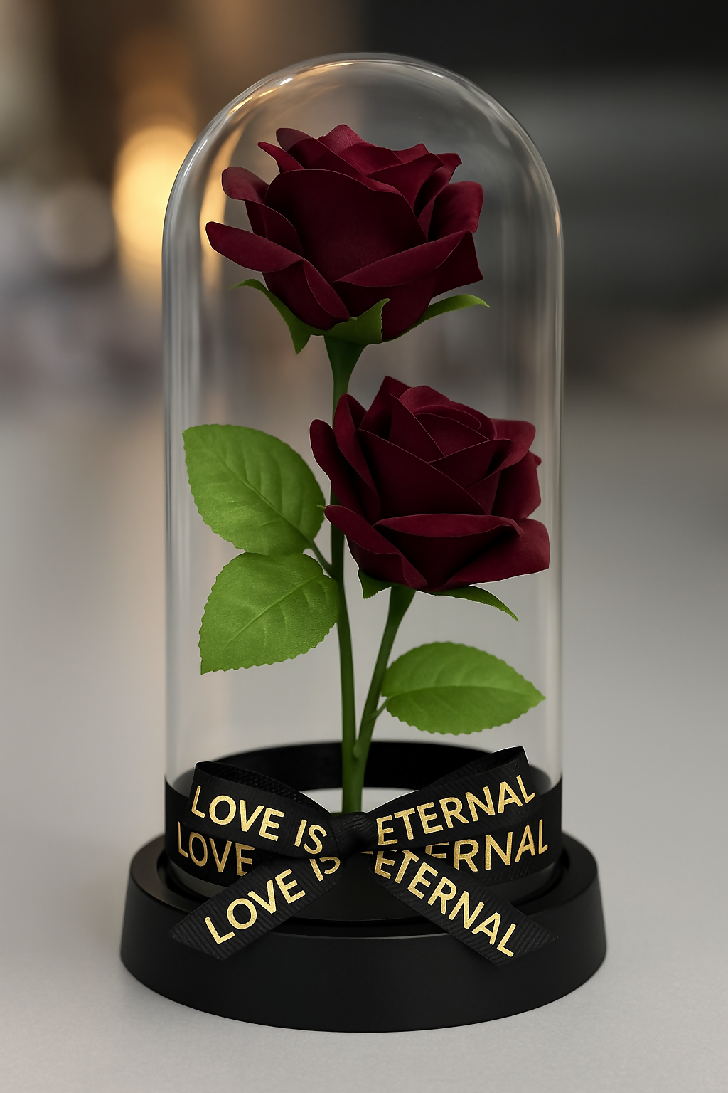 Eternal Red Rose with LED Fairy Lights in Glass Dome – Romantic Forever Flower Gift for Her, Valentine’s Day, Anniversary, Birthday, or Home Decoration