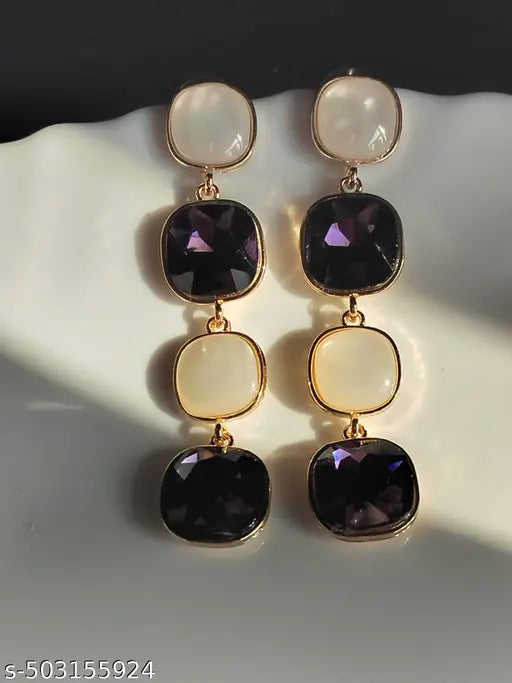 Partywear Antitarnish Tessel Earrings with Different Colors