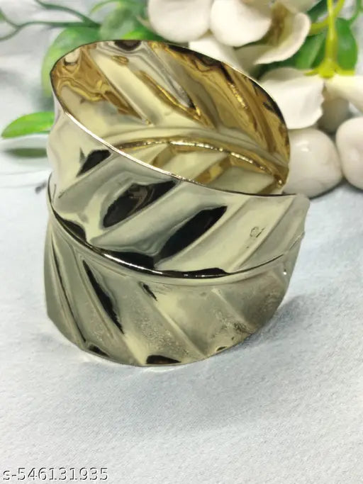 Goldplated Fancy Partywear Leafshaped Bracelet