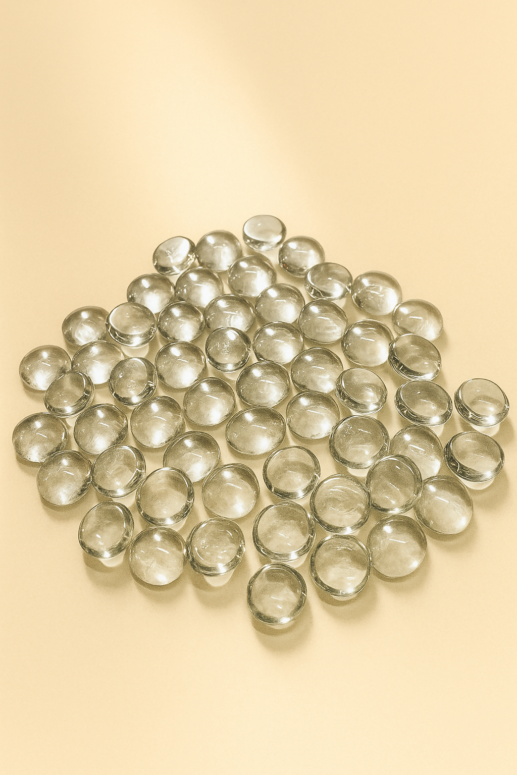 Clear Glass Pebbles for Decoration – Flat Marbles for Vase Filler, Aquarium, Crafts & Home Decor