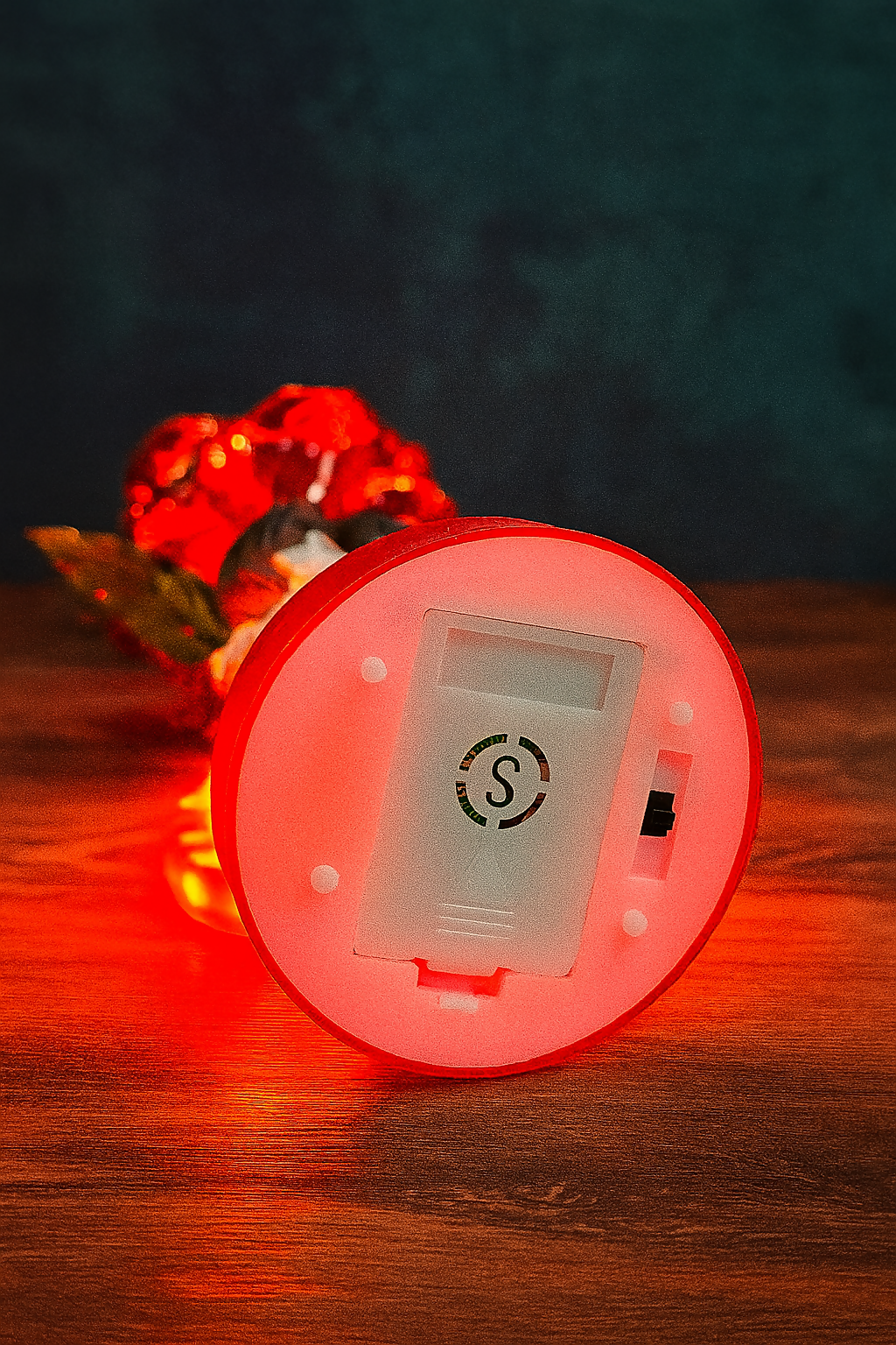 Romantic LED Rose Love Couple Showpiece Night Lamp – Decorative Valentine Gift for Girlfriend, Boyfriend, Anniversary, Birthday & Home Decor (Battery Operated – Red Rose Light)