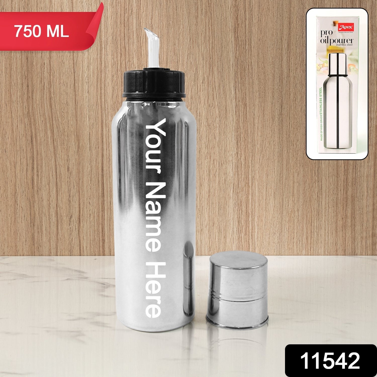 Customize Apex Pro Stainless Steel Oil Pourer – 750ml (1 Pc)