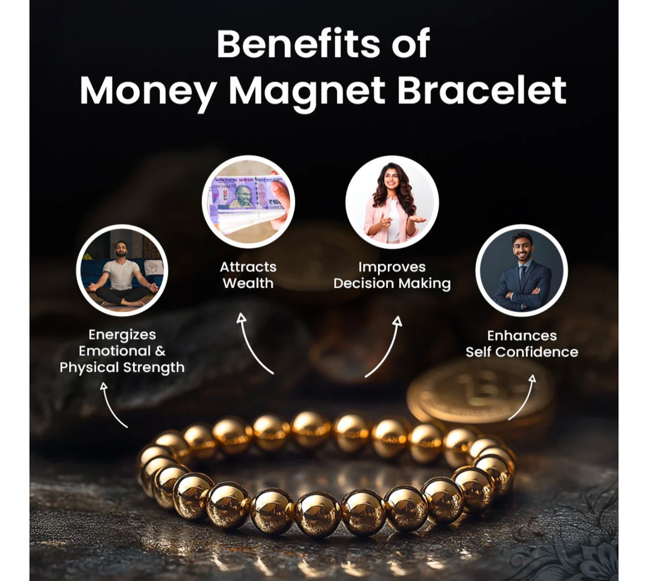 Money Magnet Beads  Bracelet