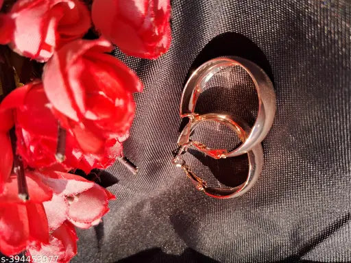 Rose Gold Hoop stud Earrings for Women Girls