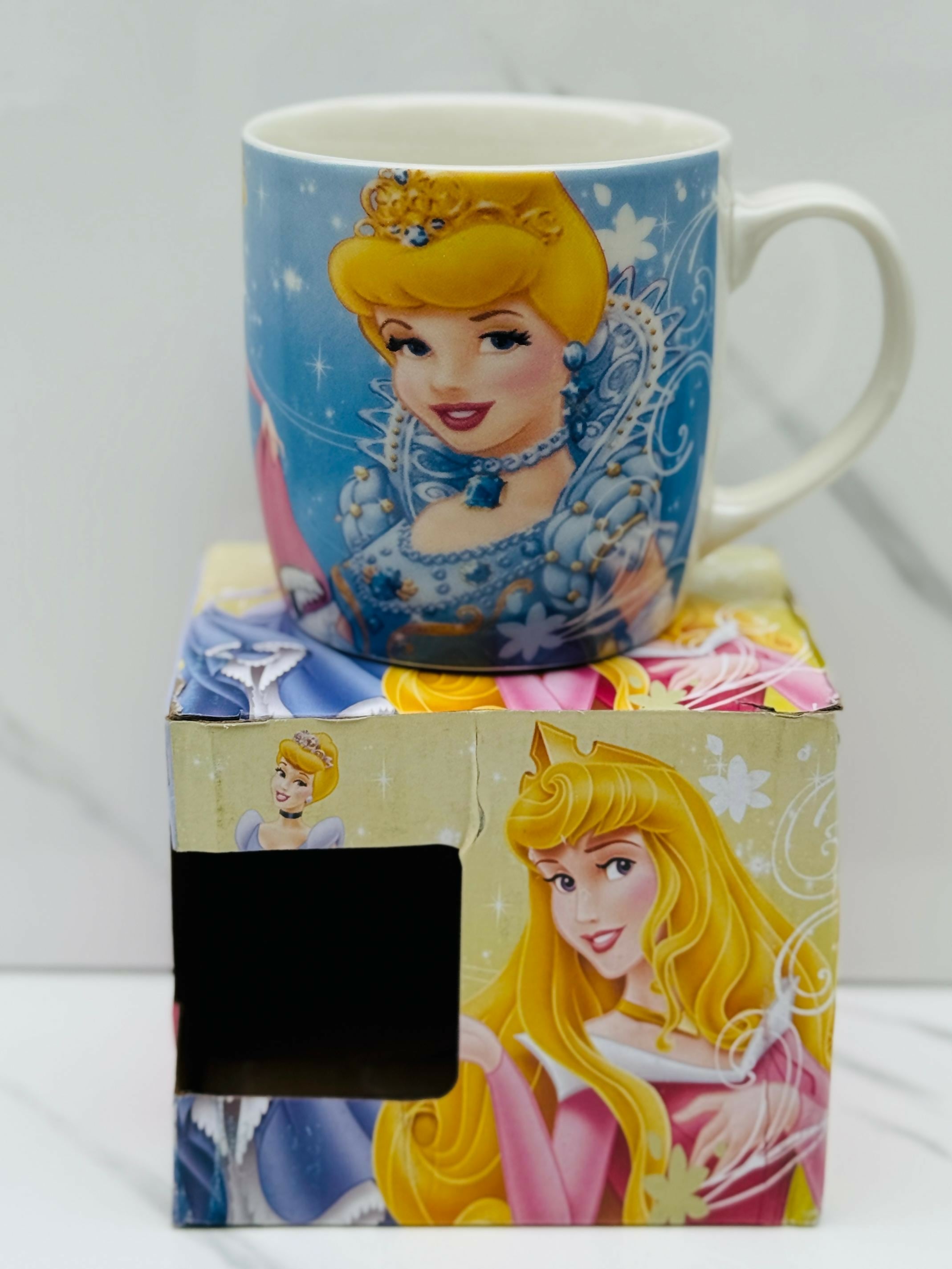 Colorful Cartoon Princess-Themed Ceramic Mug with Gift Box – Kids Drinking Cup with Printed Design – Ideal for Gifting & Everyday Use