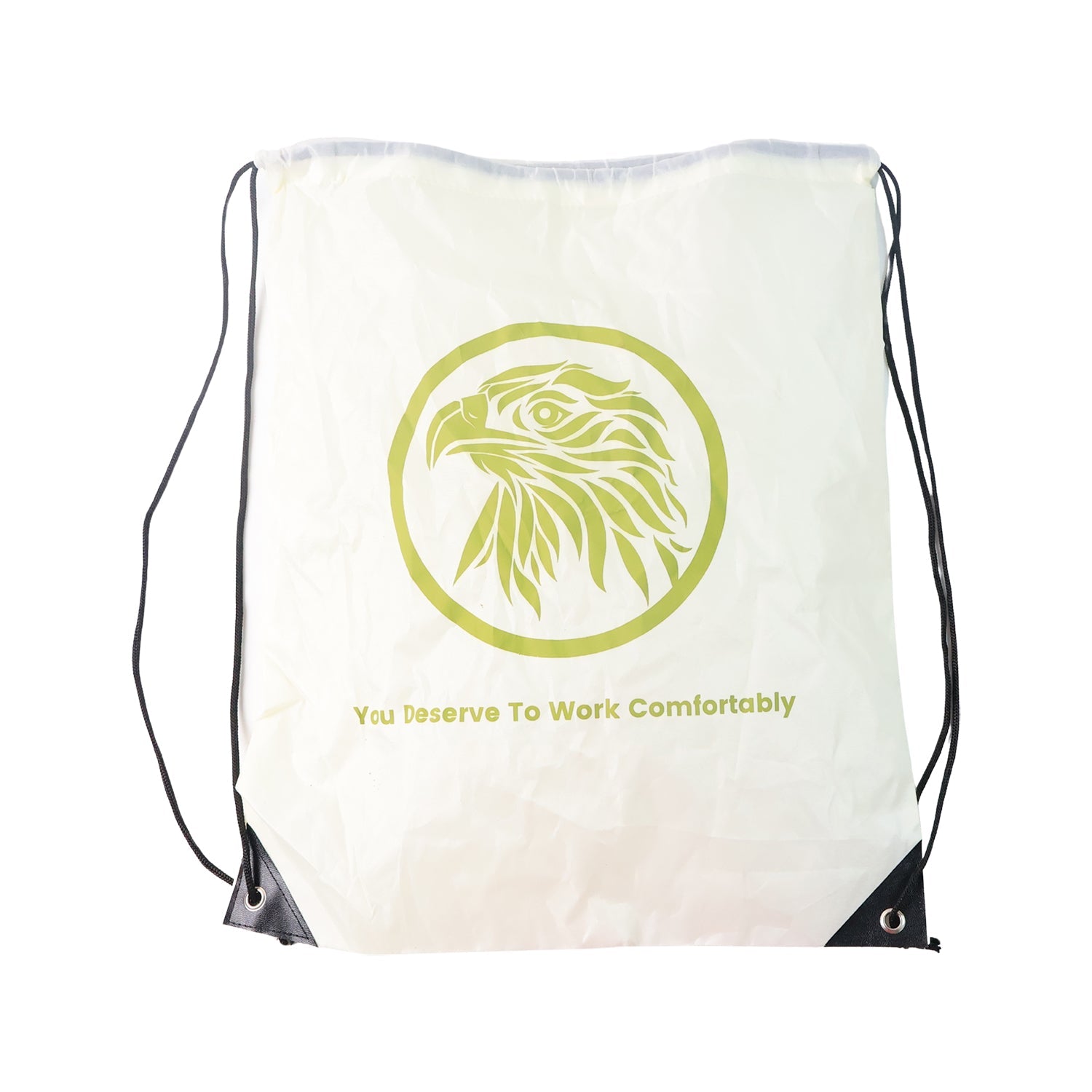 Multipurpose Drawstring Backpack with Printed Eagle Design (1 Pc)