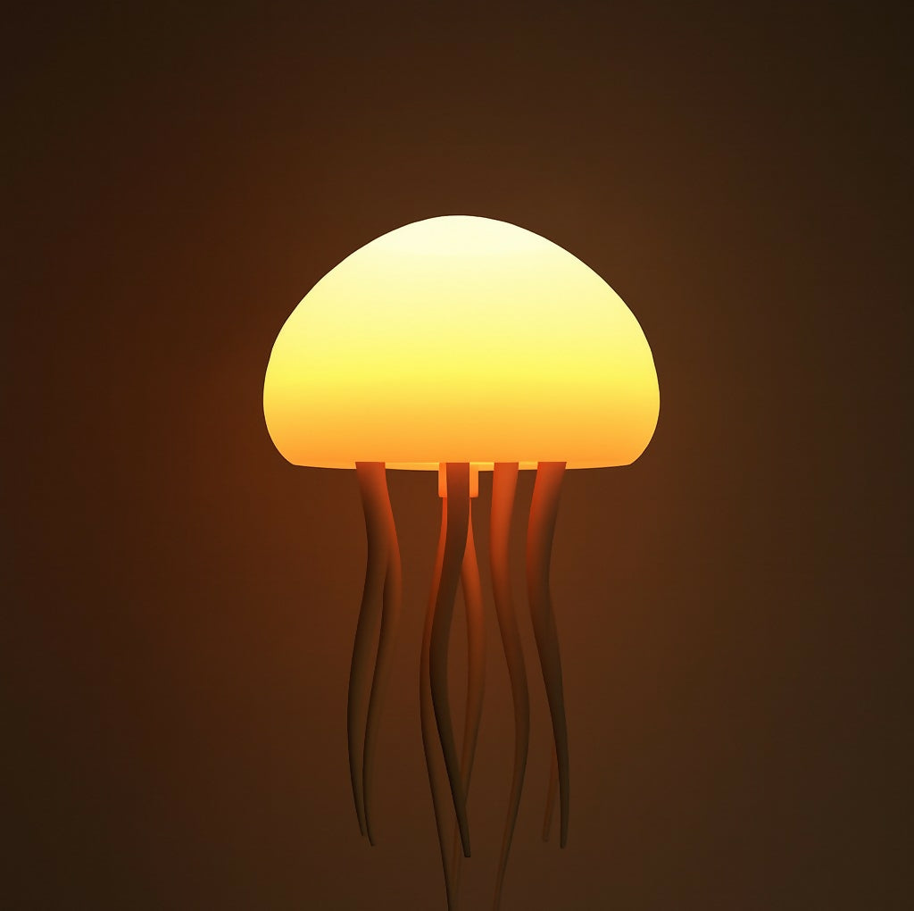 Color-Changing Jellyfish LED Night Light – USB Rechargeable Silicone Mood Lamp with Tentacle Design – Soft Glow Decorative Light for Kids Room, Bedroom, or Desk