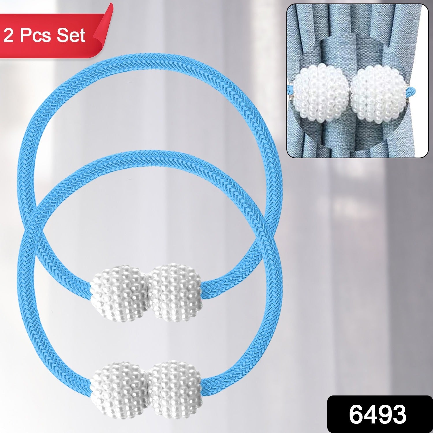 Polyester and Magnet Curtain (2 Pc)